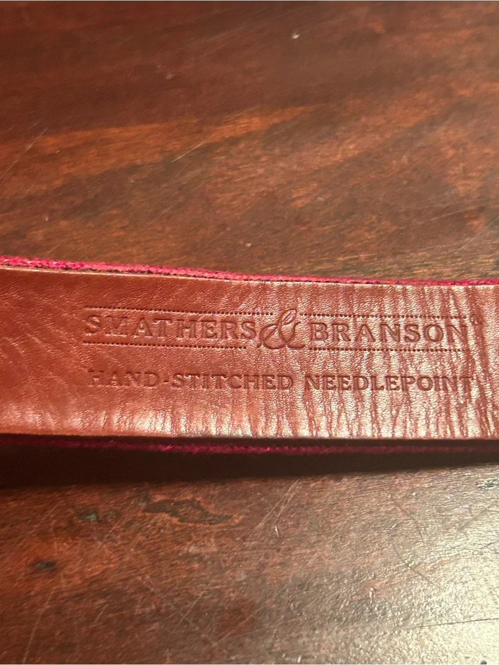 Smathers & Branson Men's SEC A&M Needlepoint Belt 34
